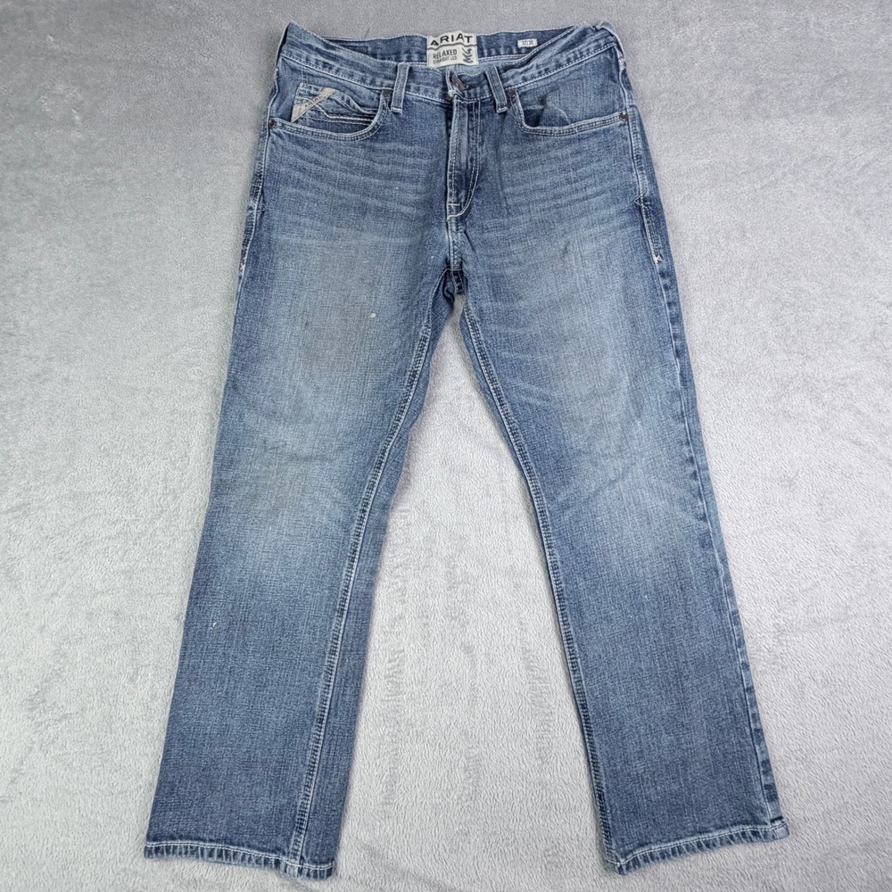 Ariat M4 Relaxed Straight Leg Jeans Mens 32x30 Blue Medium Wash Denim Pants